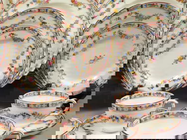 Minton Rose Antique Older DINNER SET Plates Tea Cups Bread Salad Plate A4807