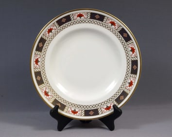 ROYAL CROWN DERBY BORDER Imari Dinner Plate England Cobalt blue rust A1253