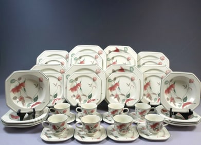 Mikasa Continental SILK FLOWERS F3003 DINNER SET Salad Plate Soup Bowl Cup