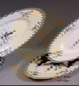 Limoges France HAVILAND PARADISE Dinner Plate Vintage Blue red Birds