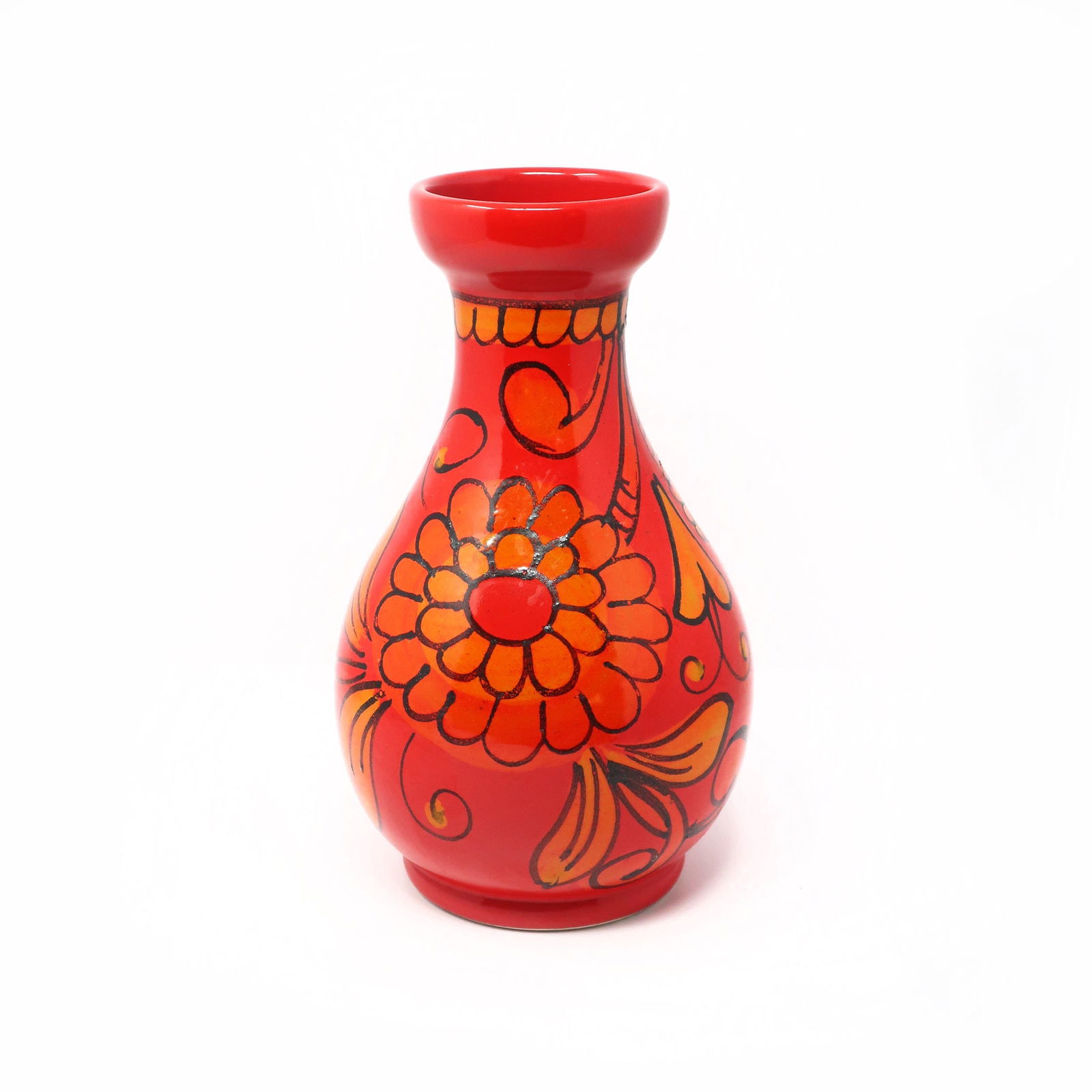 Vintage Italian Modern Red Ceramic Vase by Bitossi (1 of 8)