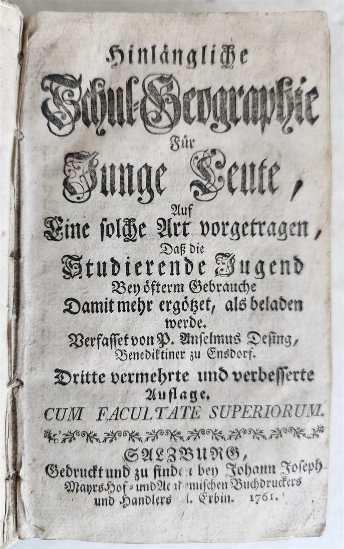 1761 GERMAN BOOK ON WORLD'S GEOGRAPHY antique AMERICA AFRICA EUROPE ASIA (1 of 6)