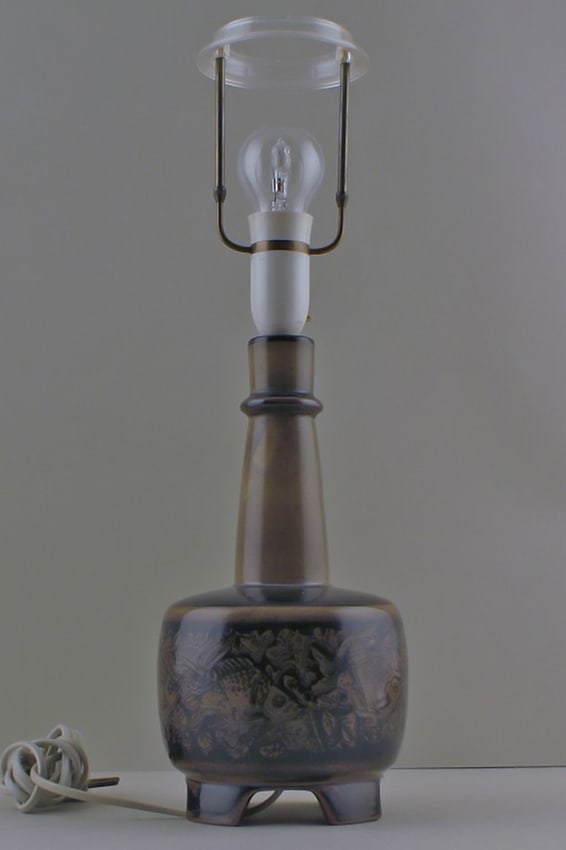 Nils Thorsson, b. Eslöv 1898, d. 1975. Royal Copenhagen porcelain table lamp. (1 of 1)