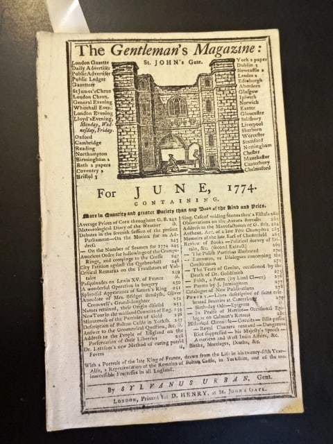 1774 Magazine Benjamin Franklin (1 of 4)