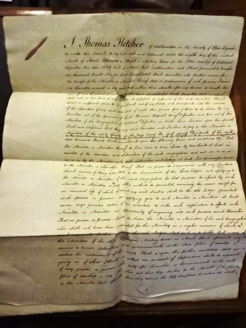 1792 English Manuscript Bequest to Church (1 of 3)
