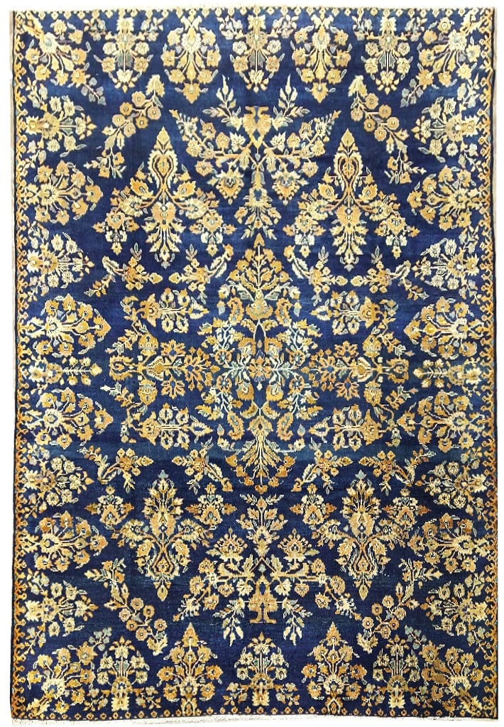 8' x 10' Persian Antique Rug Sarouk Mohajeran Royal Blue #5093: Title:8' x 10' Persian Antique Rug Sarouk Mohajeran Royal Blue #5093 Description:Size in Feet: Width: 8' x Length: 10' Size in Inches: Width: 96 in x Length: 118 in Rug Type: Area Rug Colors: Blue, An