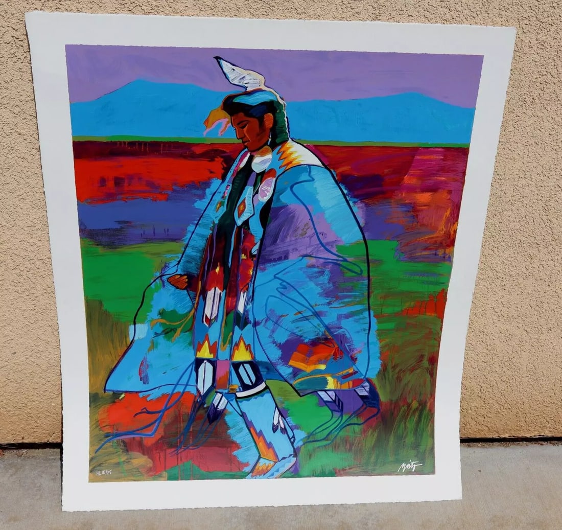 JOHN NIETO Artist's Proof Serigraph Ed of 25 DANCER AT TAOS PUEBLO Compare $8k (1 of 6)