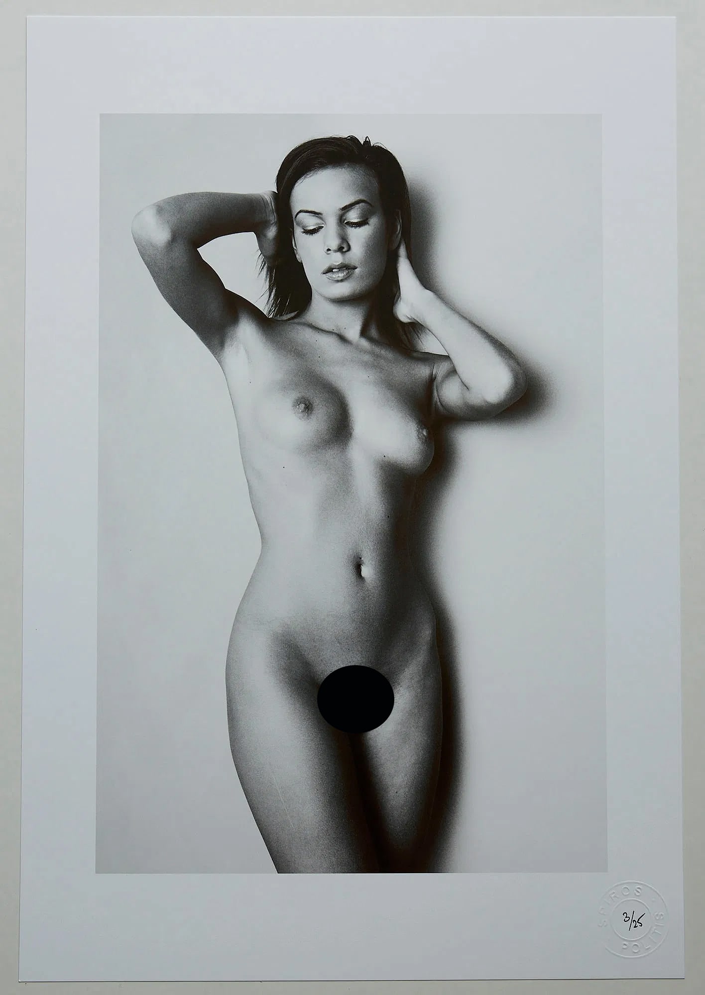 Spiros Politis| Nude Study/Kelly 8/25: Artist: Spiros Politis Title: Nude Study/Kelly 8/25 Date/Period: 2009 Dimensions: 16" x12" A wonderfully muscular nude posing in the studio.Shot in my London studio in 2009.Printed on heavy Canson Bar