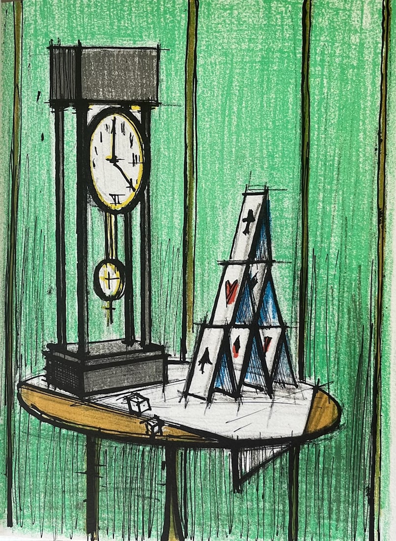 Bernard Buffet Original Lithograph Vol 1-3 1979: Artist: Bernard Buffet Country: France Title: Untitled v1-3 Medium: Original Lithograph Marks: Not signed nor numbered Printed: 1979 in France Paper: 12.50 × 9.50 inch Provenance: Deluxe Po