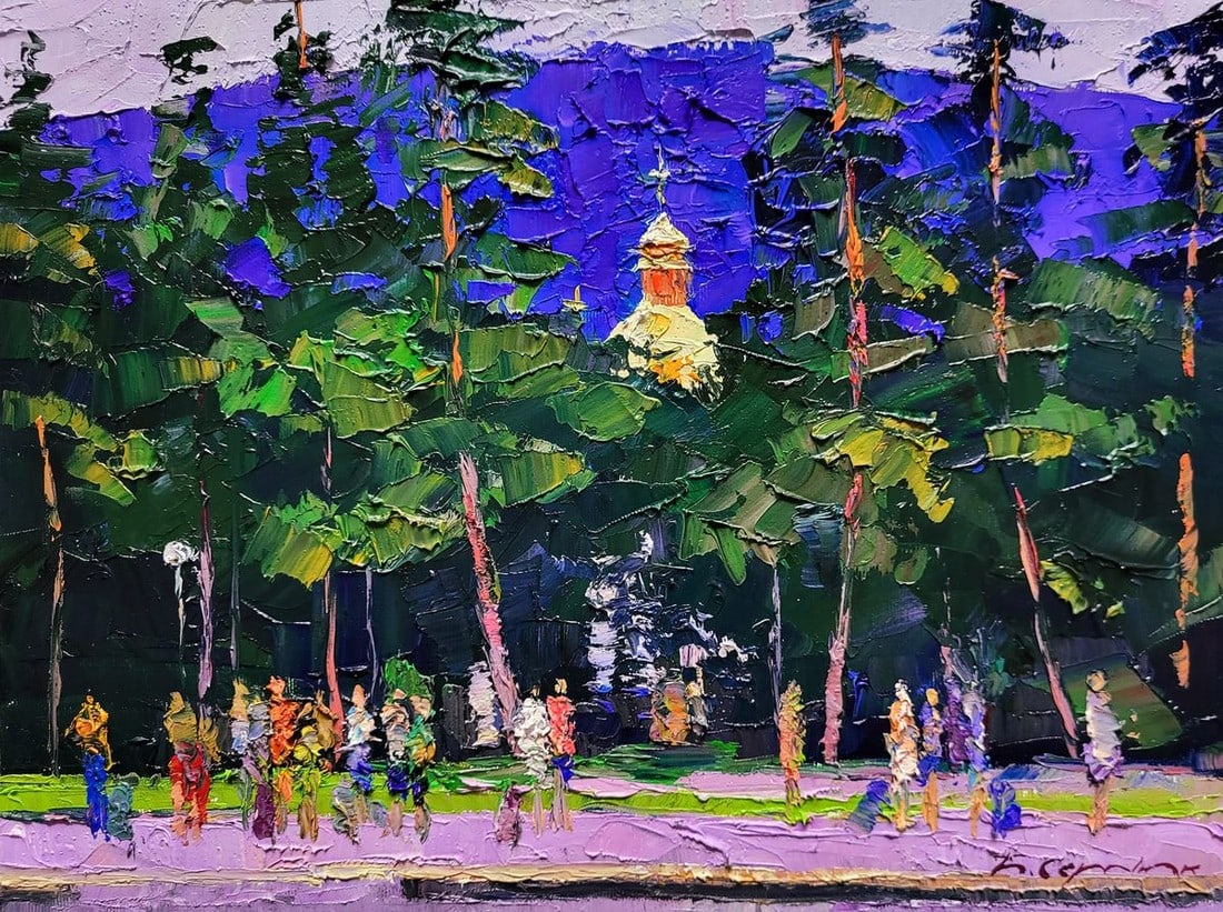 Oil painting Railway platform Boris Serdyuk (1 of 7)