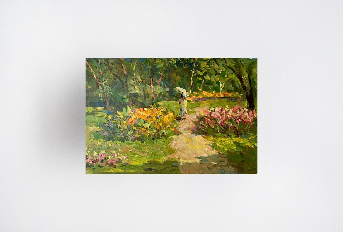 Oil painting Spring Park Sergey Ivanovich Animov (1 of 11)
