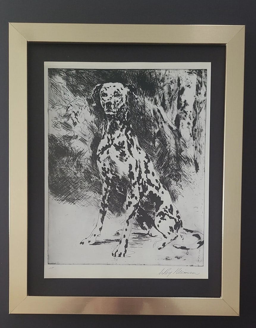 LEROY NEIMAN + DALMATIAN + CIRCA 1990'S + SIGNED PRINT FRAMED + BUY NOW (1 of 2)