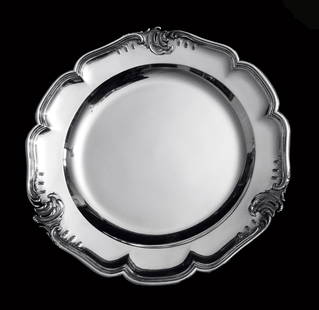 CHRISTOFLE - TWO ANTIQUE FRENCH 950 STERLING SILVER SERVING PLATTERS,1850-1899: Title: CHRISTOFLE - TWO ANTIQUE FRENCH 950 STERLING SILVER SERVING PLATTERS,1850-1899 Description:Direct From Paris, A Magnificent Pair of Antique 19th Century Louis XVI Sterling Silver Serving Platte