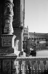 Edition of 10 - Architecture; 2023: Edition of 10 - Architecture, Plaza de Espa?a, Seville, Spain, Silver Gelatin Photograph Edition of 10 + 5 APs. Front: Signature and edition number with artists blind stamp. Back: Ink stamp and print