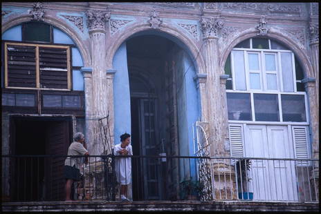 Edition of 10 - Women on Balcony; 2010: Edition of 10 - Women on Balcony, Havana, Cuba, C-Type Photograph Edition of 10 + 5 APs. Signature and edition number on bottom front border with artists blind stamp. Limited edition, exhibition