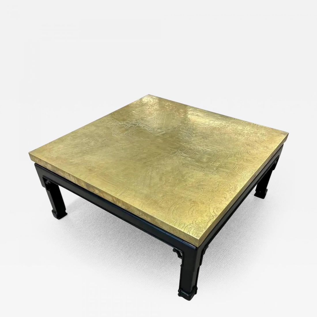 Mid-Century Georges Mathias Coffee Table, Signed, Etched Brass, Belgium, 1970s: Description: Mid-Century Etched Brass Coffee Table by Georges Mathias, Signed, Belgium, 1970s Other artists of this period include Aldo Chale, Willy Ceysens, Willy Daro and Lova Creation. Etched brass