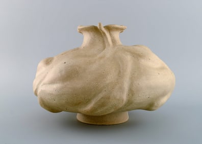 Christina Muff, Danish contemporary ceramicist (b. 1971). Hand modeled sculptural vase with