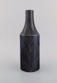Mari Simmulson (1911-2000) for Upsala-Ekeby. Vase in glazed stoneware decorated with foliage. Model