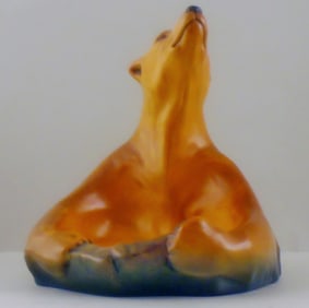 Ipsen's Art Nouveau ceramic dish with bear.
