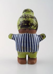Lisa Larson for Gustavsberg. Stoneware figure "Kalle".