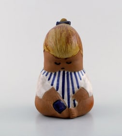 Rare figure, Lisa Larson for Gustavsberg, "Johanna", glazed ceramics. 1970's.