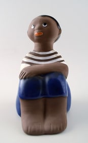 Mari Simulson, Upsala-Ekeby. Signed. Figure of boy.