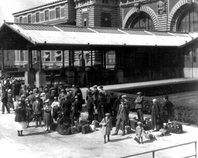 1928, Close view of European immigrants entering Immigration Building from boat, Ellis Island, New: Title: 1928, Close view of European immigrants entering Immigration Building from boat, Ellis Island, New York Harbor, KEYSTONE VIEW Artist/Source: KEYSTONE VIEW COMPANY Original Date: SEE TITLE Dimen