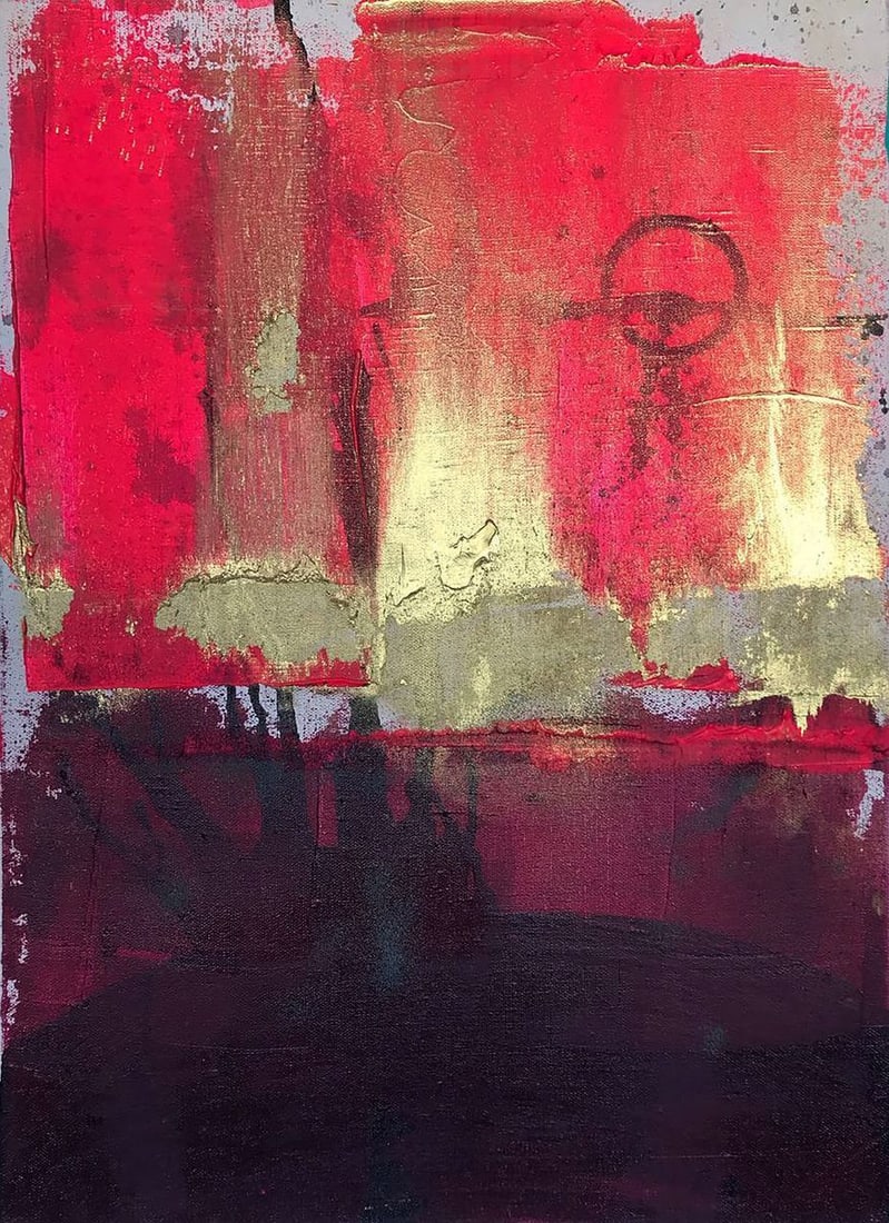 Acrylic painting Golden Sails Melezhik Olga: №Mel 12 *** ABOUT THIS PAINTING *** * TITLE: "Golden Sails" * ARTISTS: Melezhik Olga * SIZE: 50x70 cm/'19.68x27.55 inches' * MEDIUM: acrylic, gold pigment, canvas * HAND PAINTED: Original painti