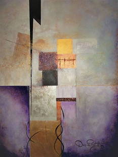 Donica Bryer: Shades of Purple & Copper & Gold_6: Artist: Donica Bryer Title: Shades of Purple & Copper & Gold_6 Description: Canvas Painting Medium: MIxed Dimensions: 36 x 48 Additional Information: Signed with a Certificate of Authenticity. Artist