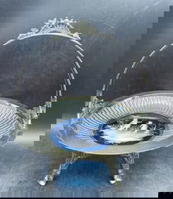 VICTORIAN MARY GREGORY BRIDE CAKE SILVER PLATED BASKET