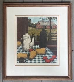 TOM BARTEK SERIGRAPH SUMMER SQUASH 1975