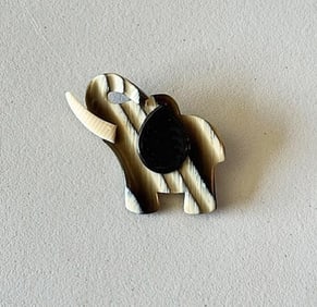 Leah Stein Elephant Brooch