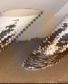 Staffordshire Creamware Liverpool Large Tankard American Flag Ship