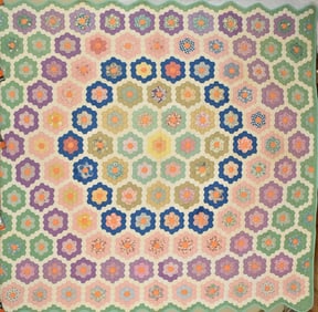 40's Flower Garden Mosaic Quilt