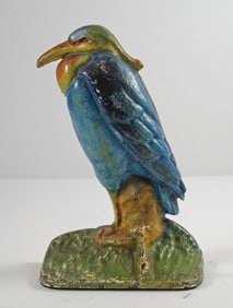 Antique Heron Bird Cast Iron Doorstop 1920’s