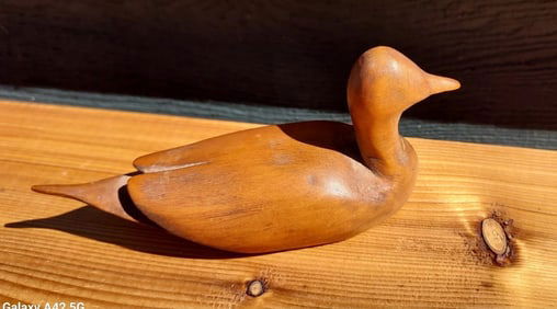Tim James carved duck carving 1960 5"