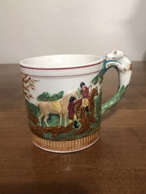 Wedgwood Majolica Hound Handled Mug