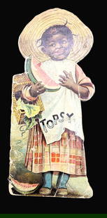 RARE 1890 TOPSY OF H.B. STOWE'S LITTLE TOM'S CABIN MCLOUGHLIN BOOK: Title: RARE 1890 TOPSY OF H.B. STOWE'S LITTLE TOM'S CABIN MCLOUGHLIN BOOK Date/Period: 1890's Dimension: Approx 8.5 x 4 Material: paper Additional Information: 1891 TOPSY OF H.B. STOWE'S LITTLE TOM'S