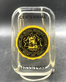CENTENNIAL 1855-1955 MUTUAL INSURANCE PA ADVERTISING PAPERWEIGHT