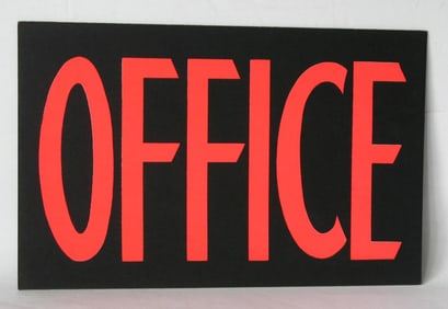 Vintage tin “OFFIC” sign