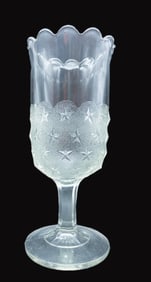 c. 1870 GILLINDER & SONS - STIPPLED STAR - CELERY VASE