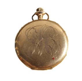 antique pocket watch 16s gold filled 20 Years Waltham runs
