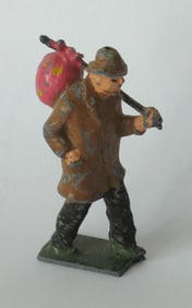 Antique cast metal HOBO figure
