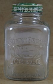 Vintage Sunny Brook Coffee Swallows Birds Jar