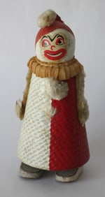 Antique incline walking clown toy.