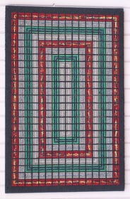 Antique Multi Color Hooked Rug AAFA