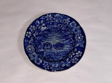 Historical Staffordshire Baltimore And Ohio Railroad Toddy Plate Diorama Series