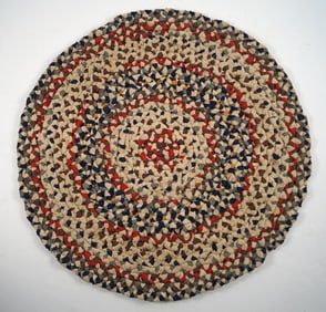 Antique Braided Table Mat Country Americana #18