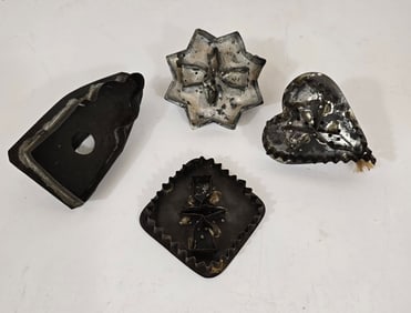 Four cookie cutters