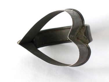 Antique heart shaped cookie cutter
